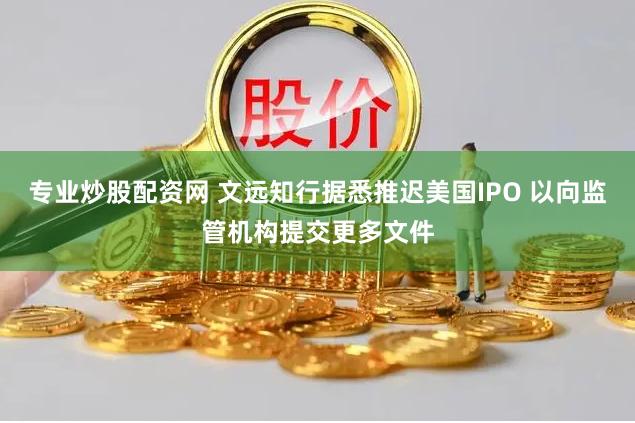 专业炒股配资网 文远知行据悉推迟美国IPO 以向监管机构提交更多文件