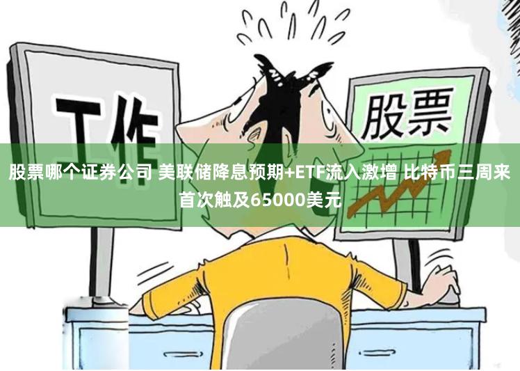 股票哪个证券公司 美联储降息预期+ETF流入激增 比特币三周来首次触及65000美元